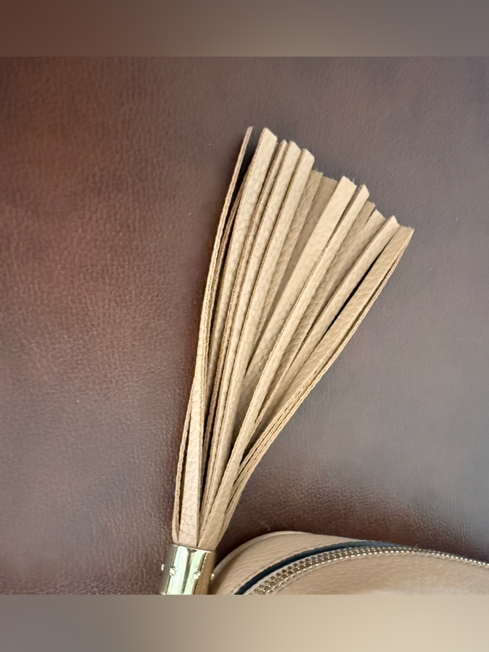 Gucci Soho Disco Tan Leather Crossbody Bag - Picture 5 of 8